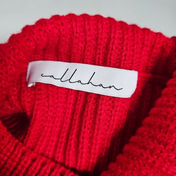CALLAHAN x REVOLVE Cowl Neck Red Knit Sweater Dress Long Sleeve Womens‎ S - Picture 6 of 11